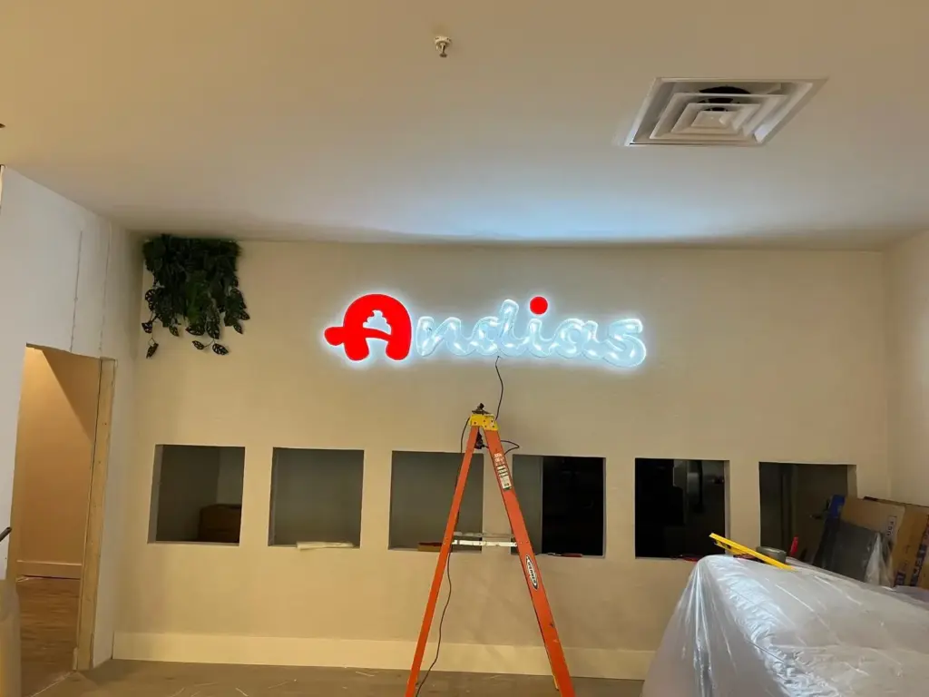 Andias Frozen Yogurt – Location 1 Interior – Interior LED Letters sign by World Signs USA, Miami