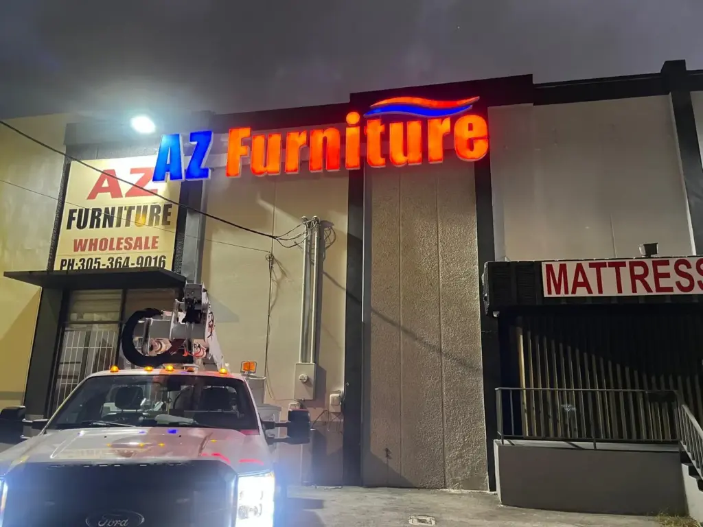 AZ Furniture – Channel Letters sign by World Signs USA, Miami