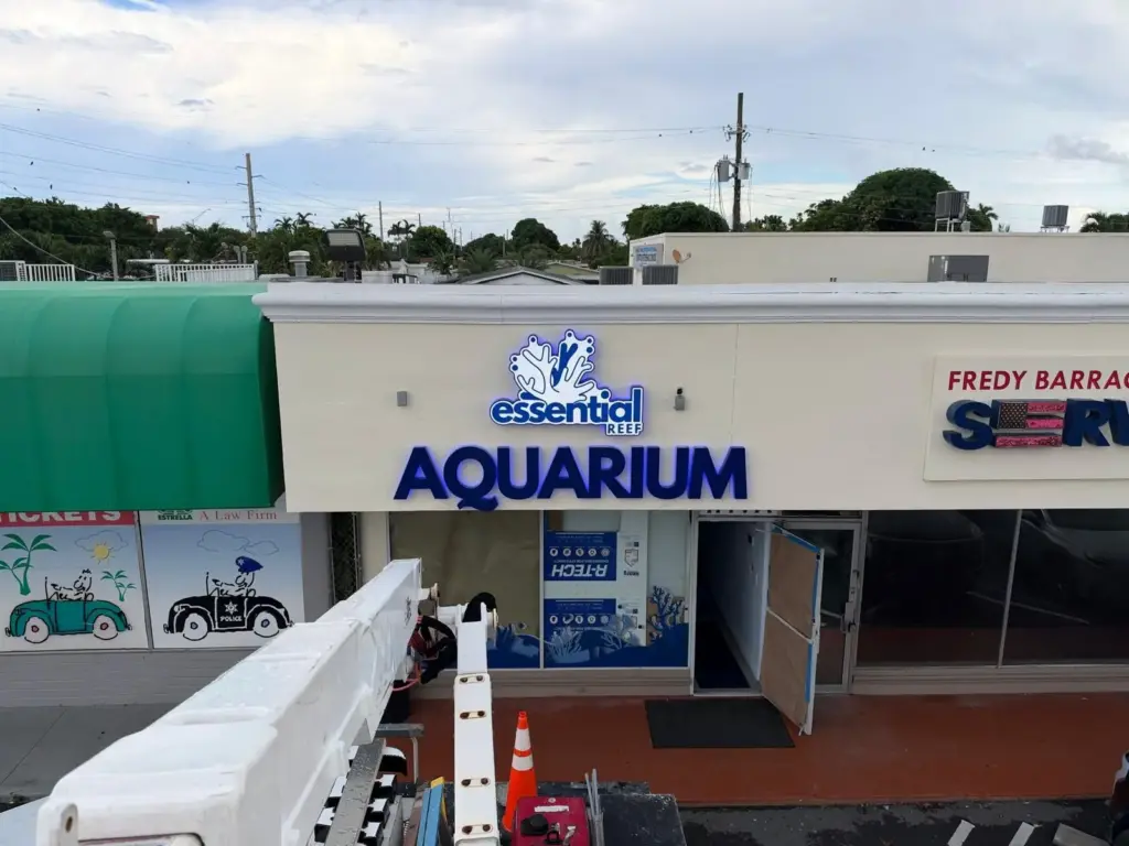 Essential Aquarium – Channel Letters sign by World Signs USA, Miami