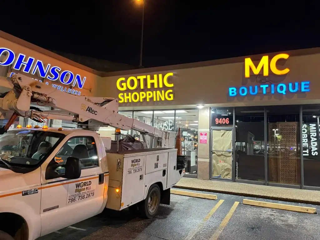 Gothic Shopping & MC Boutique – Channel letters by World Signs USA, Miami