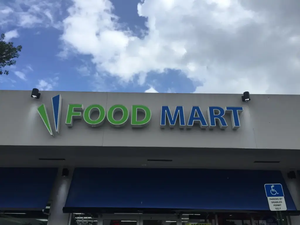 Hialeah Gas Station Food Mart – Channel letters by World Signs USA, Hialeah
