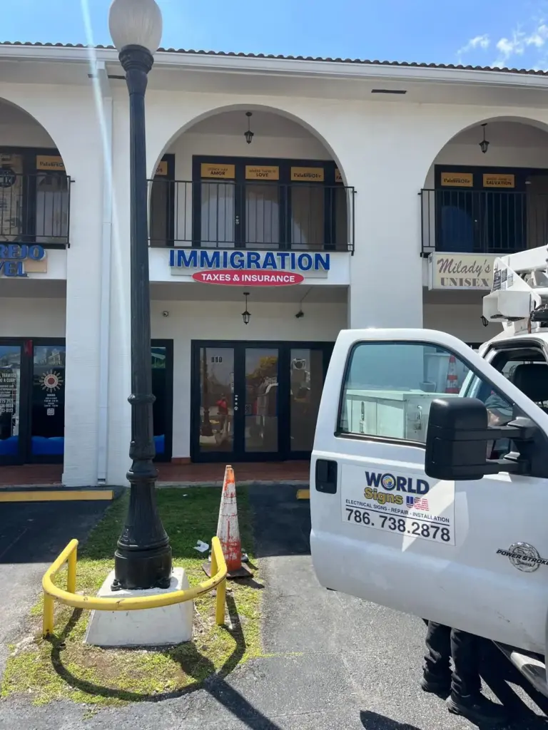 Immigration Services Office – Channel Letters sign by World Signs USA, Miami