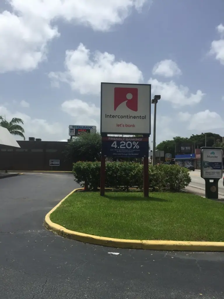 Intercontinental Bank – Monument Sign sign by World Signs USA, Miami
