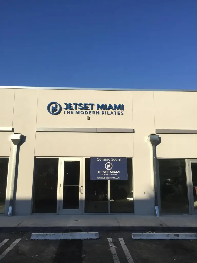 Jetset Miami – The Modern Pilates – Channel letters by World Signs USA, South Miami