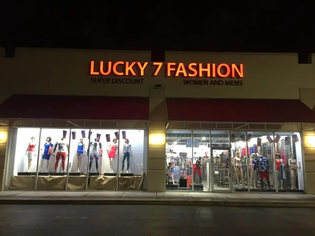 Lucky 7 Fashion – Channel Letters sign by World Signs USA, Miami
