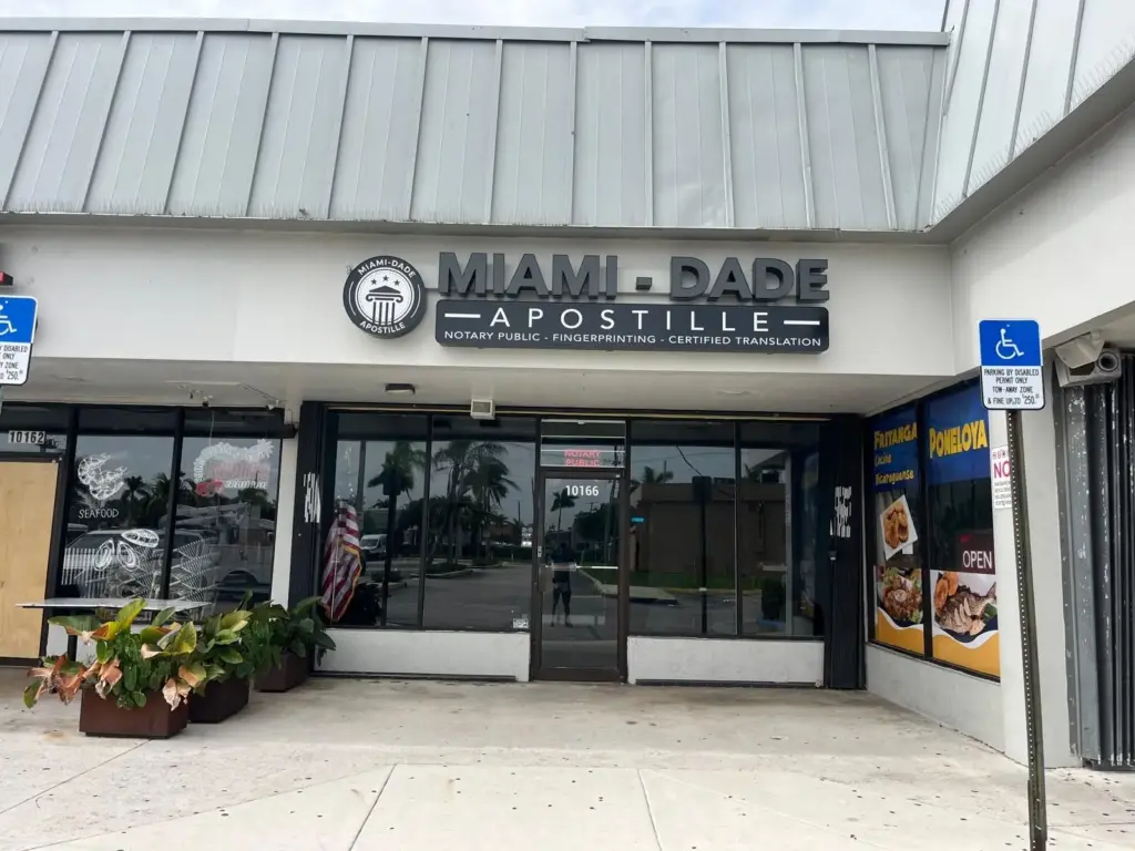 Miami-Dade Apostille – Channel Letters sign by World Signs USA, Miami