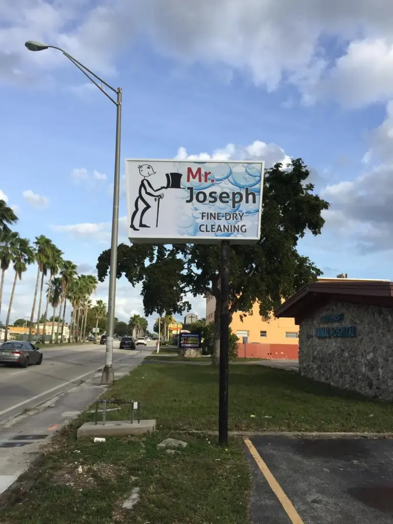 Mr. Joseph Cleaners – Pylon sign by World Signs USA, Miami