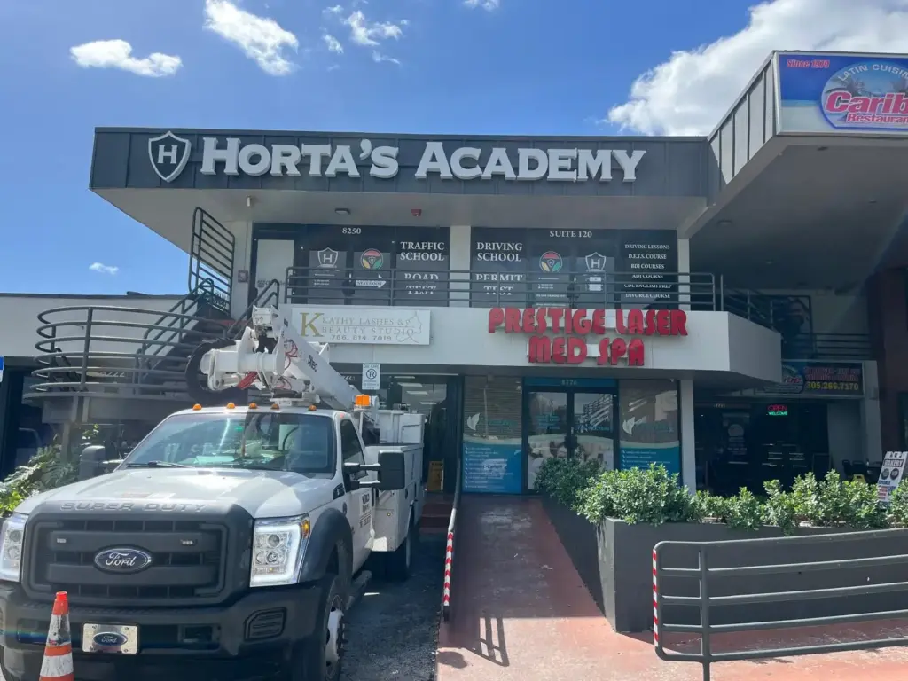 Prestige Laser Med Spa / Horta's Academy – Channel Letters sign by World Signs USA, Miami