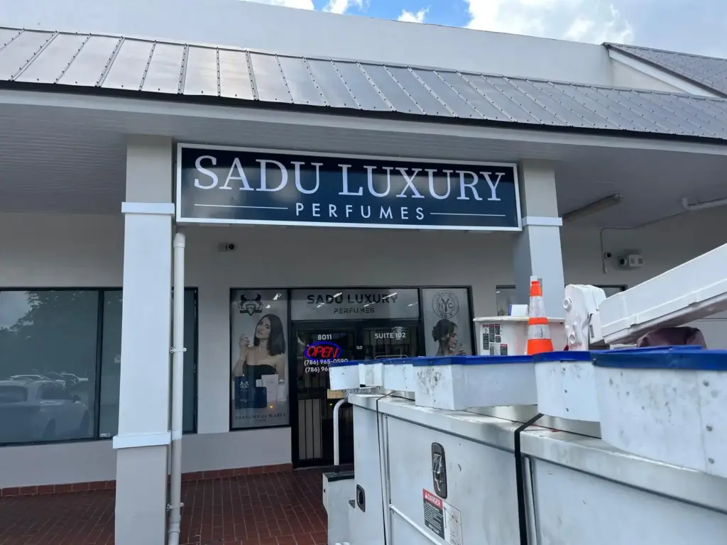 Sadu Luxury Perfumes – Lightbox Sign sign by World Signs USA, Miami