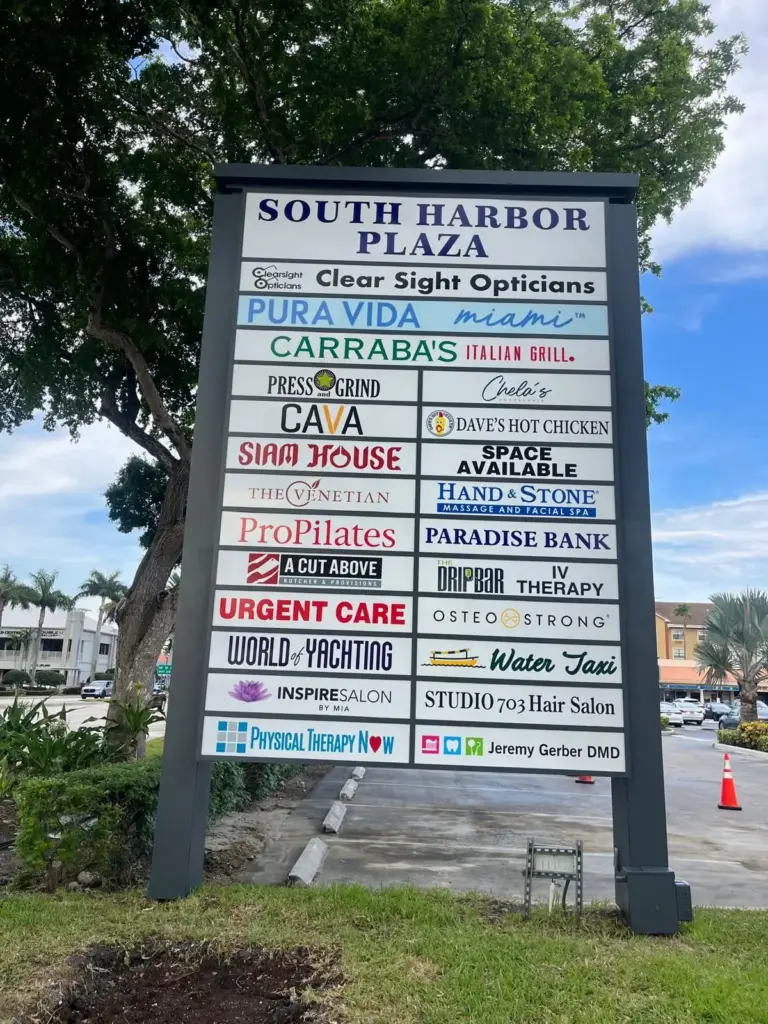 South Harbor Plaza – Pylon Sign sign by World Signs USA, Miami
