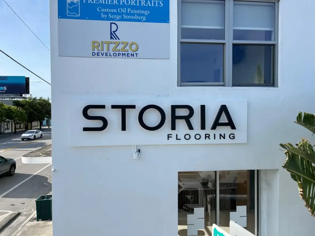 Storia Flooring – Dimensional Letters sign by World Signs USA, Miami
