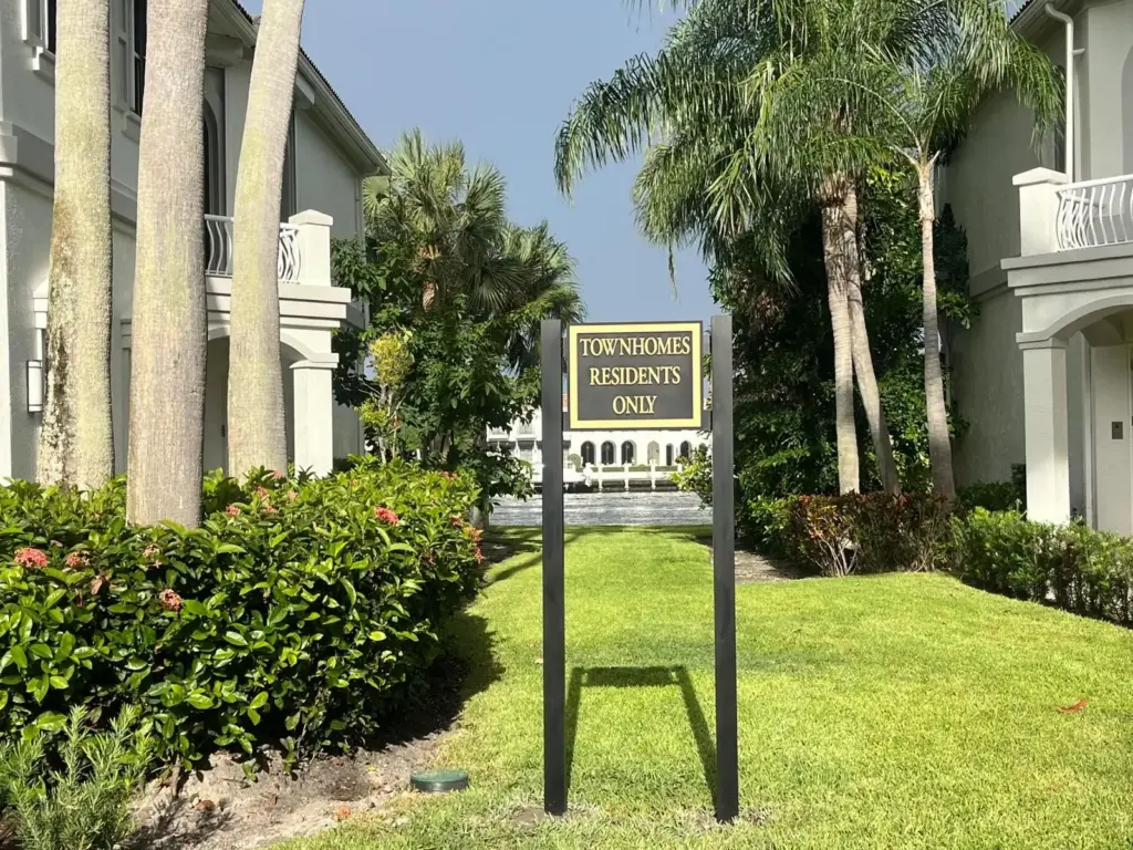 Townhomes Community Signs – Post & Panel Signs sign by World Signs USA, Miami